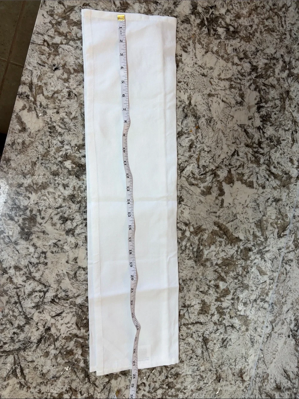 Mr & Mrs Embroidered White Cotton Tea Towel NWOT quiet luxury bridal wedding